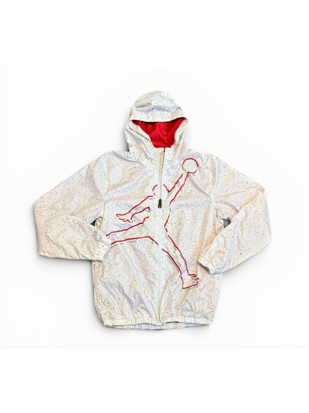 Nike Air Jordan Youth Windbreaker Jumpman Jacket Boy's Sz M Full Zip Hooded - Picture 2 of 9